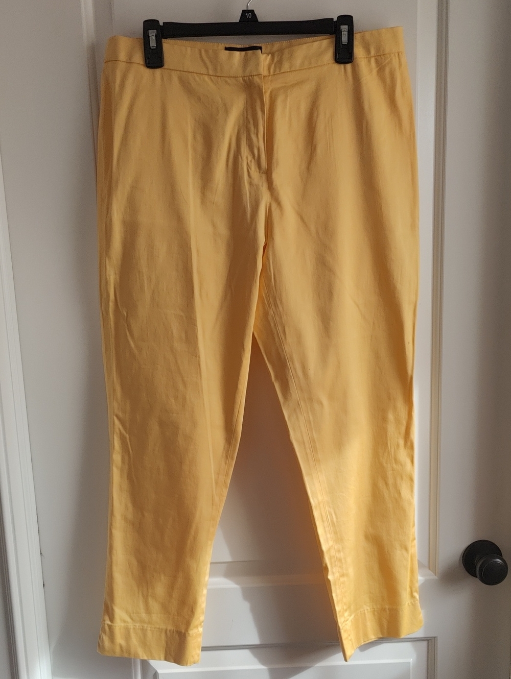 Women Yellow Straight-Leg Cotton Pants